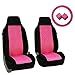 FH Group Heart Patterned Velour Accessory Set (Pink) – Universal Fit for Cars Trucks & SUVs FB150102