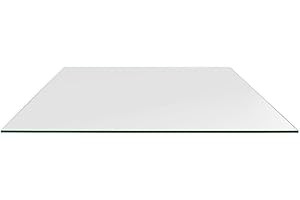 Dulles Glass 24X48 inch Rectangular Glass Table Top - Tempered - 1/4" Thick Glass Surface, Safe Flat Polished, Eased Corners, Multipurpose for Dining Table, Patio, Coffee and End Table