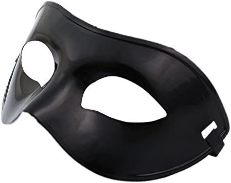 Soule Fashion Classic Women/Men Masquerade Half Face Mask for Party Costume Ball Birthday party Prom Mardi Gras (black)