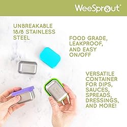 WeeSprout 18/8 Stainless Steel Condiment Containers