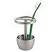 InterDesign Avery Toothbrush Holder Stand For Bathroom Vanity Countertops, Brushed Stainless steel