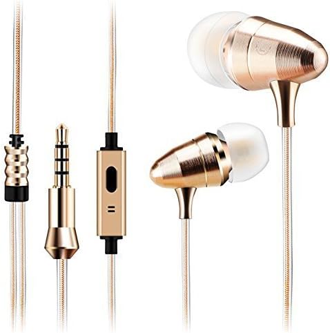 MUZ K10 In-ear Headphones with Microphone DEEP BASS Noise Isolating Earbud Earphones for Apple iPhone 6 6s 6Plus 6sPlus SE 5 5s 5c iPad iPod Macbook Android Cell Phones MP3 Players