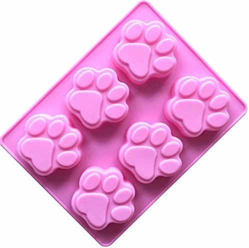 6 Cavity Cat's Paw DIY Soap Mold Jelly Ice Cake Chocolate Silicone Moulds