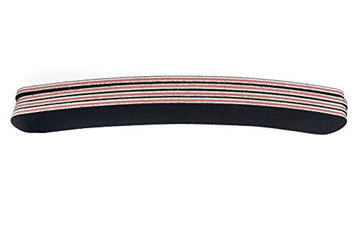 10PCS Curved Professional Washable Nail Buffering Files Rounded End Manicure Pedicure Tool Double Sided Emery Board 100/180 Grit Nail Art Care Buffing Buffer Sanding Files