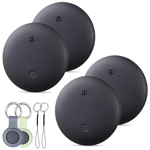 Reyke Smart Tag, Air Tracker Luggage Tracker, Works with Apple Find My (iOS Only), Item Locator for Key, Luggage, Backpack, Wallet, IPX6 Waterproof, 4 Pack