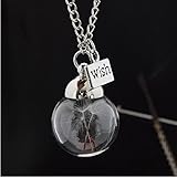Iumer Crystal Glass Hood DIY Hope Dandelion Necklace