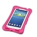 NEWSTYLE Shock Proof Case Light Weight Kids Super Protection Cover with Audio Amplifier Design for Samsung Galaxy Tab 3 7.0-inch Tablet Only, Not Fit Other Tablets (Rose)