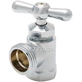 EZ-FLUID 1/2" FIP X 3/4" MHT Muti-Turn Chrome Plated Heavy Duty Brass Washing Machine Valve,Front Operated Wash Machine Water Shut Off Valve (1-Pc)