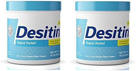 Desitin Rapid Relief Diaper Rash Remedy, Fragrance-Free Cream (2 Pack)