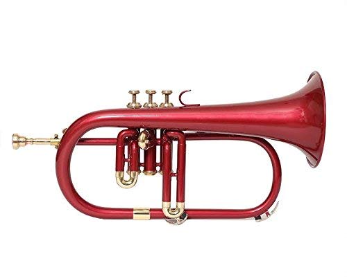 FLUGEL HORN RED COLOR 3 VALVE Bb - Thumbnail 4