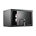 Security Safe, Steel Box for Safety with Key Lock for Home, Small Durable Hard Safe for Money, Cash, Deposit, Jewelry, File and Document, Cubic Safe Equipment for School, Hotel, Office, Store - Black