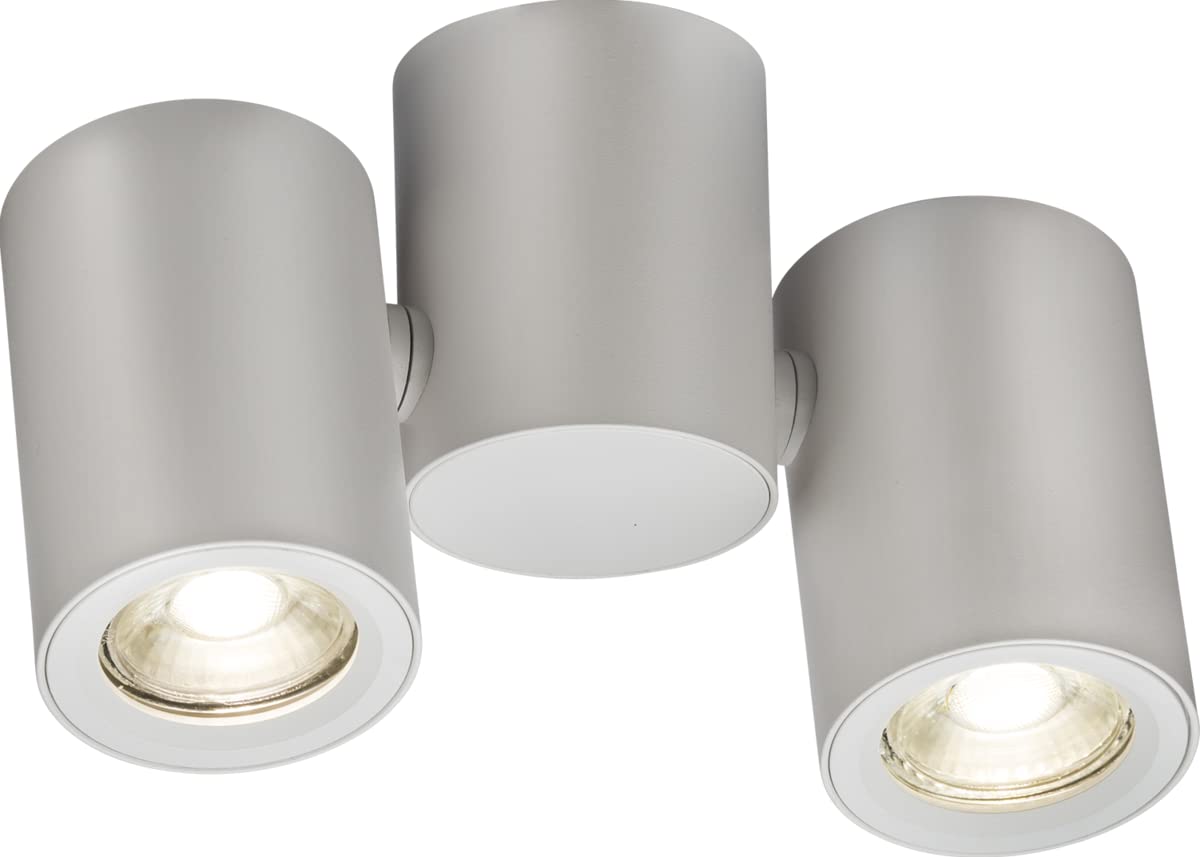 Knightsbridge Dee Twin Surface Adjustable White Spotlight