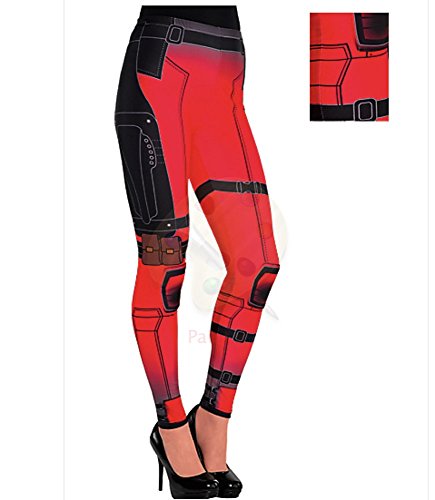 Marvel Deadpool Leggings Womens Costume Halloween One size
