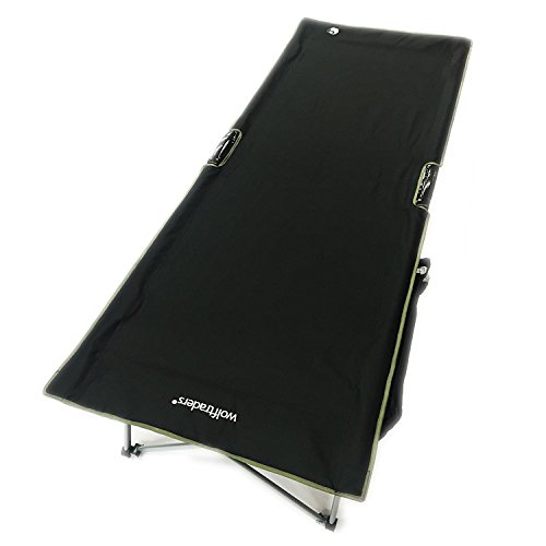 WolfTraders 20001 Patented Deluxe Folding Turbocot, Black