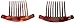 Caravan French Interlocking Comb Tortoise Shell Pair.65 Ounce