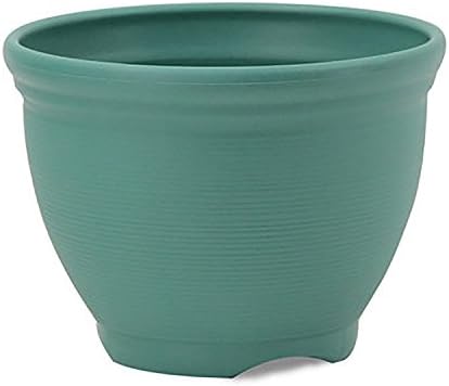 Flower Plant Pots Indoor Outdoor Planters, ( Large, Green )