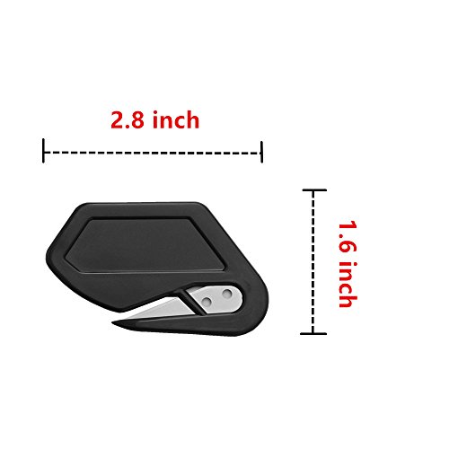 Cutelec Letter Opener 5 Pack, Plastic Razor Blade Paper KnifeSharp