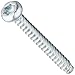 Steel Thread Rolling Screw for Plastic, Zinc Plated, Pan Head, Star Drive, #2-28 Thread Size, 3/4