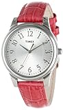 Timex Women's T2P1252M Pink Croco Patterned Leather Strap Watch