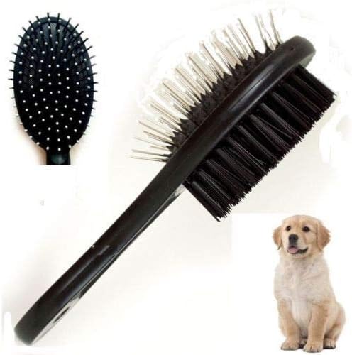 Kingdom DOUBLE SIDED PET GROOMING BRUSH GROOMER PET CAT DOG HAIR FUR BRUSH COMB TIDY UK, Black