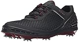 ECCO Men's Cage Sport Golf Shoe, Black/Red, 44 EU/10-10.5 M US