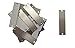 RMP Stamping Blanks, 1/2 Inch x 2 Inch Rectangle w/Two Holes, Aluminum 0.032 Inch (20 Ga.) - 50 Pack