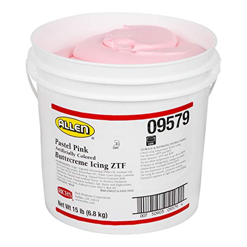 Rich's JW Allen Pre-Whipped Buttrcreme Icing ZTF, Pastel Pink, 15 lb