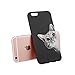 iphone 6s case, shockproof, scratch, protective cover, iphone 6 / 6s 4.7in, art, cats, stylish, cover case (Black line005)