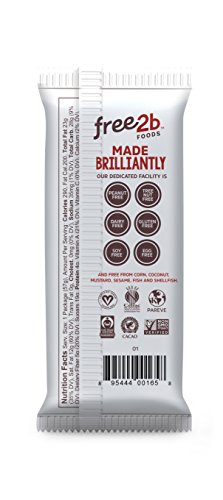 Free2b Foods Dark Chocolate Sunflower Seed & Cherries Bar Gluten-Free, Dairy-Free, Nut-Free and Soy-Free - 2 Oz. (Pack of 10)