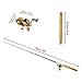O3D Mini Portable Pocket-Size Pen-Shape Alloy Material Fishing Rods Portable Pocket Pen Shape Aluminum Alloy Fishing Rod Pole Reel