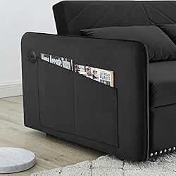 55-inch Loveseat Pull Out Sofabed ,Modern 3 in 1