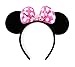 Pack of 12 Mickey Mouse Ears & Minnie Mouse Headband with Red, Pink and Rose Polka Dot Bow