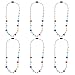 Light Up LED Christmas Holiday Bulb Necklace - 10 mini bulbs / 4 Colors (Pack of 6)