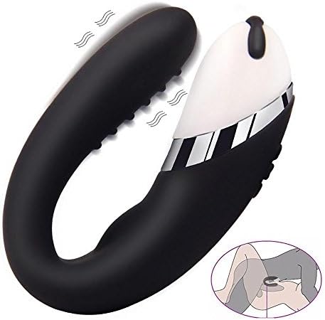 Fanlisi 10 Modes Wearable Couple Lover Electric Massager with USB Rechargeable Cable - Black