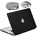 LENTION Hard Case for MacBook Pro (Retina, 15-inch, Mid 2012 to Mid 2015) - Model A1398, with Keyboard Cover and Port Plugs, Matte Finish Case with Rubber Feet (Frost Black)