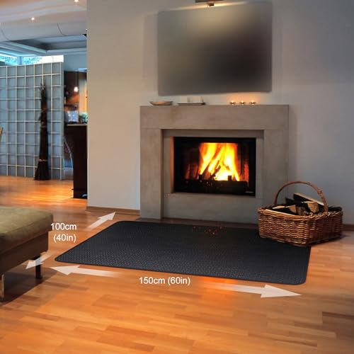 Alckijy Fire Retardant Mat | Foldable Heat Resistant Mat 100*150cm | Floor Protection Mat | Grill Mats | Anti Spark Plate | for BBQs, Stoves, Floors, Lawns