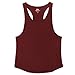 OA ONRUSH AESTHETICS Men's Fashion Longline Tank Tops Extreme Racer Back Curved Hem Vest Wine Red XXL