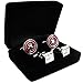 kilofly Cufflinks Combo [Set of 2 pairs] - Captain America, with Velvet Gift Box