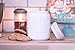 White Mason Jars Ceramic Sponge Holder for Kitchen Sink Organizer - Mason Jar Decor Farmhouse - Sink Caddy Sponge Holder with Non Scratch Scrubber - Home & Kitchen Decor for Soap Dish Scrubber Holder