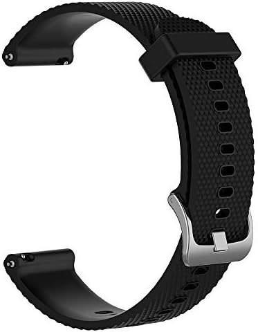 LAEPHO Silicone Starp for Garmin Vivosmart 3,Soft Replacement Watchband Wristband Accessory for Garmin Vivosmart 3/ Vivomove HR/Samsung Gear Sport Smart Watch (Black)