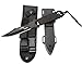 Dive Knife – Black Tactical Sharp knives with 2 Sheaths and Leg Strap for Diving,Hunting,Survival,Rescue.