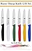 6 Piece Straight Paring Knife Set. Includes One Red, Blue, Yellow, Green, Black and White.NSF Certified, By ICEL.