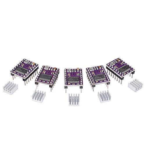 Biqu Drv8825 4-Layer Stepstick Stepper Motor Driver Module With Heat Sink (Header Pins Soldered) For 3D Printer Prerap Rp A4988 (Pack Of 5 Pcs) (608408772620)