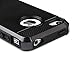 ULAK 4S Case,iPhone 4S Case,iPhone 4 Case, Dual Layer Hybrid Slim Hard Case for Apple iPhone 4S & iPhone 4 with Hard PC Cover and Soft Inner TPU (Black)