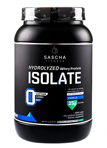 Sascha Fitness Hydrolyzed Whey Protein Isolate,100% Grass-Fed (2 Pounds, Vanilla ) ...