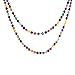 Qitian 6mm Agate Beads Necklace Bracelet Multicolor Handmade Strand Long Necklace for Women 47''