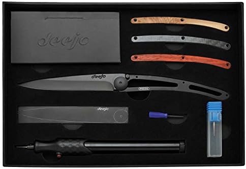 Deejo France Your Design Folding Knife W. Engraver Set Diy Blank Yourself DIY
