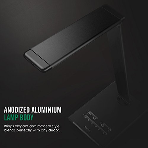 MoKo Dimmable LED Desk Lamp, Builtin Nightlight/Bedside Lamp + USB