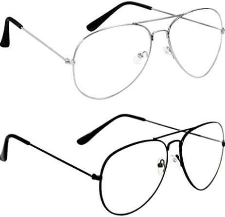 M.G. Transparent Aviator Sunglass Combo Spectacal Frame for Men and Women 3026 (MG-32,white)