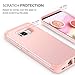 DUEDUE Galaxy S8 Case,Samsung Galaxy S8 Case, 3 in 1 Shockproof Heavy Duty Hybrid Hard PC Soft Silicone Rubber Rugged Bumper Full-Body Protective Cover Case for Woman Girls,Rose Gold